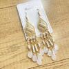 Pendientes Bohemios Transfronterizos, Pendientes de Borla Estilo Hong Kong Retro Sarga Goteo de Aceite Gota de Agua Estilo Étnico, Pendientes de Cristal para Mujer
