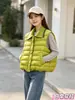 Chaleco de Plumas de Pato Blanco Yuyan 90 para Mujer, Estilo Nuevo Invierno 2026, Cuello Pequeño, Corto, Engrosado, Cálido, Chaleco de Canalé