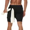 Grandes Cantidades de Stock Listo Venta al por Mayor Transfronteriza Pantalones Deportivos y de Ocio para Hombre Fitness al Aire Libre Running Entrenamiento Pantalones Cortos Dos en Uno para Hombre