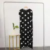 Vestido Redondo de Algodón y Seda para Mujer, Nuevo Estilo Verano 2026, Ceñido a la Cintura, Adelgazante, Tallas Grandes, Corte Holgado, Vestido Largo de Lunares de Alta Gama