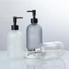 Dispensador de Vidrio Personalizado para Gel Antibacterial de Gran Capacidad para Hoteles y Casas de Huéspedes, Botella Vacía Esmerilada para Loción y Gel de Ducha