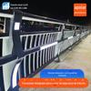 Ponte cerca de luz Cidade para-choques cerca rio paisagem panorâmica ponto de aço inoxidável ponte deck aterro isolamento Cerca de ponte