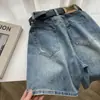 Shorts Vaqueros Rotos para Mujer Verano 2025 Nuevos talla extra Hermana Gordita Adelgazantes Pantalones Rectos Cintura Alta Cinco Puntos Pantalones Cortos