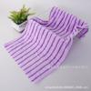 Toallas de Coral Fleece Rayadas de Comercio Exterior Transfronterizo, Paquete de Cinco, Borde Rayado Estrecho, Toallas Faciales Suaves y Absorbentes, Versión Engrosada