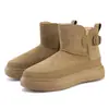 Botas de Nieve con Tacón Oculto para Mujer, Zapatos Grandes de Algodón, Nuevo Estilo Invierno 2025, Botas Martin con Forro de Felpa y Suelas Gruesas, Botines para el Noreste