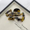 Corea del Sur Ácido Acético Pinza para Pelo de Perro Simple Linda Pinza con Estampado de Leopardo Parte Trasera Hueca Pinza Tiburón para el Pelo Accesorios para el Cabello