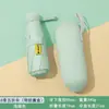 50% de Descuento Paraguas de Cápsula de 8 Varillas, Paraguas con Recubrimiento Negro Engrosado Protección Solar, Paraguas Plegable con Logo para Mujer, Plegable y Portátil