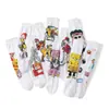 Ursinho Pooh Masculino Garfield Bebê Esponja Algodão Gato e Rato Feminino Meias Quatro Estações Anime Meias da Moda Meias Masculinas Meias