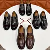 Zapatos de Piel de Lujo para Hombre Capa Superior Piel de Vaca Cuero Dividido Patrón de Cocodrilo Mocasines Horsebit Charol Vestir Casual Negocios