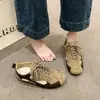 Nuevos Zapatos Planos de Otoño 2025 Casuales Estilo Forrest Gump Antideslizantes con Cordones para Exteriores Estilo Coreano Versátiles Suela Suave Zapatos para Mujer