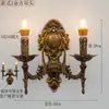 Luminária de Parede para Velas Moderna Europeia Americana Cabeça Única Cabeça Dupla Luz de Parede Americana Country Sala de Estar Quarto Sala de Jantar Luminária de Cabeceira Luz de Penteadeira