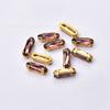 Fundo Dourado 5*15mm Oval Longo Vidro Garra Diamante Ponta Fundo Strass DIY Roupa Sapato Bolsa Decorativa Adesivo Nail Art Diamante Material