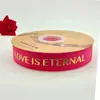 Cinta de regalo para ramo de flores de pastel con letras inglesas doradas de 2.5 cm cinta de embalaje hilo de cinta lote