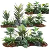 Venta al por mayor spot combinación de plantas verdes artificiales macetero exterior departamento de ventas de calle comercial canaleta para flores decoración de ventana cuadrada
