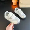 Tenis infantiles estilo coreano, colección primavera 2026, unisex, suela suave, antideslizantes, con correas de velcro, modernos dad shoes, versátiles y transpirables
