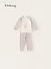 Bangxuan 2026 Otoño Pijama Cómodo para Niñas Dibujos Animados Manga Larga Conjunto de Ropa para el Hogar para Niños Pequeños Ropa Infantil Zhili Huzhou