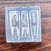 Novo Molde de Silicone para Unhas Artísticas Estilo Escuro Exclusivo Tridimensional de Coluna Vertebral Humana