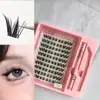Set de Pestañas Postizas Transfronterizo, Gran Capacidad, Pestañas Postizas Gruesas de Conejo de Nueve Colas, Pelo Natural, Ligeras y Fotogénicas, Natural