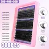 Venta Caliente Transfronteriza 30 Manojos Individuales Curvados Tipo D Pestañas Postizas 30D40D Segmentadas para DIY Auto-Injerto Naturales y Gruesas