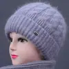 Chapéus de Outono e Inverno para Mulheres de Meia-Idade e Idosas, para Avós e Senhoras Idosas, Chapéus de Lã Quentes com Forro de Fleece para Mães e Idosos, Espessados para Prevenir o Frio
