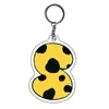 Chaveiro Pingente de Animal Alfabeto Infantil Fofo Transfronteiriço Acrílico Alfabeto Inglês Criativo Acessórios DIY Atacado