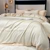 Conjunto de Quatro Peças de Verão Seda Gelo Luxo Leve High-end Capa de Edredom Seda Lavada Lençol Conjunto de Três Peças Roupa de Cama Estudantil