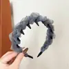 Diadema antideslizante de malla con cuentas de caña alta para mujer, accesorio para el cabello para lavarse la cara, accesorio de cabello versátil de moda para recoger el cabello suelto, venta al por mayor y dropshipping