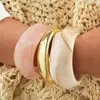 Pulsera de Borde Ancho con Superficie de Espejo de Venta Caliente Transfronteriza Europea y Americana, Pulsera Brillante Exagerada Personalizada, Pulsera de Resina Acrílica