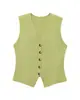 Exportación Transfronteriza Ropa de Mujer Verano 2025 Traje de Chaleco de Punto + Falda de Empalme para Mujer B65019/8