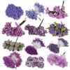 Plástico Morado Flor Artificial Hecha a Mano Material DIY Boda Cabeza de Flor de Espuma de Plástico Estambres de Ramo Artificial