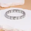 Nova Pulseira Módulo Italiana Personalizada em Aço Inoxidável em Formato de Coração com Elástico de Emenda e Estrelas e Borboletas Gravadas Acessórios DIY