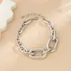 Collar Transfronterizo Europeo y Americano Estilo Hip-hop con Borla de una Sola Capa Exagerada para Mujer Cadena Gruesa Ancha Retro Simple
