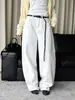 Nuevo Estilo de Verano del Louvre Moda Retro Americana de Moda Jeans de Cintura Alta Lavados Desgastados con Bigotes Pantalones Largos Sueltos de Pierna Ancha para Mujer