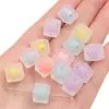 Cuentas Cuadradas de Acrílico con Agujero Grande Cuentas Sueltas Cuentas para Pulsera Relleno Macarrón Hecho a Mano DIY Cuerda para Ensartar Lanyard para Teléfono Adorno
