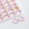 Moda Nuevo Rosa Aurora Espalda Puntiaguda Joyería de Pedrería, Lujo Ligero Corazón Inclinado Octagonal Pegatinas para Uñas de Pedrería Venta al por Mayor Uñas Rubor