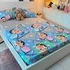 Artículo Individual/Fresco Azul Cuadros Cama para Cachorro Sábana Protector de Colchón Simmons Protector de Colchón Funda de Almohada 1.8m1.5 Juego de Tres Piezas 3