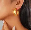 Conjunto de Vinte Peças de Brincos de Aço Liso com Agulha Geométrica Simples em Forma de C, Estilo Transfronteiriço, Ecológico, Brincos de Alta Qualidade para Mulheres