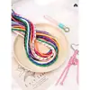 Corda Trançada Colorida Paracord Sete Núcleos Dopamina Material Artesanal Acessórios para Miçangas Acessórios para Bolsa de Celular Chaveiro Enrolamento