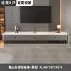 Mesa de centro y mueble de TV para sala de estar, vidrio templado engrosado, madera maciza, tamaño pequeño, mueble de TV y mesa de centro modernos para el hogar, no requiere instalación