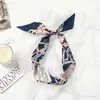Pañuelo de Seda Pequeño Largo Estrecho Corto para Mujer, Estilo Francés Retro, Primavera y Otoño, Cinta para Atar Bolsos, Diadema, Decoración de Serpentina, Pañuelo Delgado