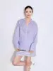 Nova Camisa de Renda Bordada Vazada Estilo Francês Nanyou 2026 para o Trabalho e Férias, Camisa de Linho com Caimento Solto