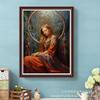 Suministro transfronterizo de Amazon Pintura de diamantes 5D lobo solitario atrapasueños carillón de viento DIY diamante completo pintura decorativa fábrica mayoreo