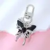 Estilo Millennial Chaveiro Borboleta Líquida para Meninas Pingente de Bolsa Escuro Exquisito Pingente Presente Lembrança