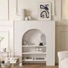 Armário de Lareira Estilo Francês Armário Decorativo Sala de Estar Interna Preto e Branco Minimalista Casa de Hóspedes Entrada Rack de Armazenamento para Fotografia Armário de Armazenamento