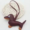 Em estoque Pingente Dachshund Fofo Cordão DIY Couro Cachorrinho Pingente de Bolsa Pingente de Carro de Alta Qualidade para Casal