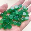 Pendientes de Aro Ovalados para Manualidades con Incrustaciones de Ágata, Base Plana, Anillo Natural Verde Sin Agujero, Colgante Jinhua