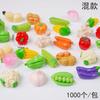1000/package simulação de alimentos jogar legumes luminosos e frutas diy acessórios de resina micro paisagem material de frutas