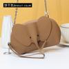 Bolsa de Ombro Feminina Grande Capacidade Verão Versátil Bolsa Transversal Feminina Bolsa Criativa Fofa de Elefante com Corrente Feminina de Couro Bolsa Feminina