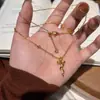 Collar de Cetro de Serpiente para Mujer Patrón de Pitón Cruzado Envoltura Retro Año de Vida Zodiaco Serpiente Colgante Cadena Antigua para Clavícula