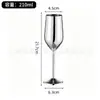 Copo de vinho criativo de aço inoxidável 304 de camada única de 500ml, copo de vinho colorido tipo tambor de grande capacidade, resistente a quedas, banhado a cobre